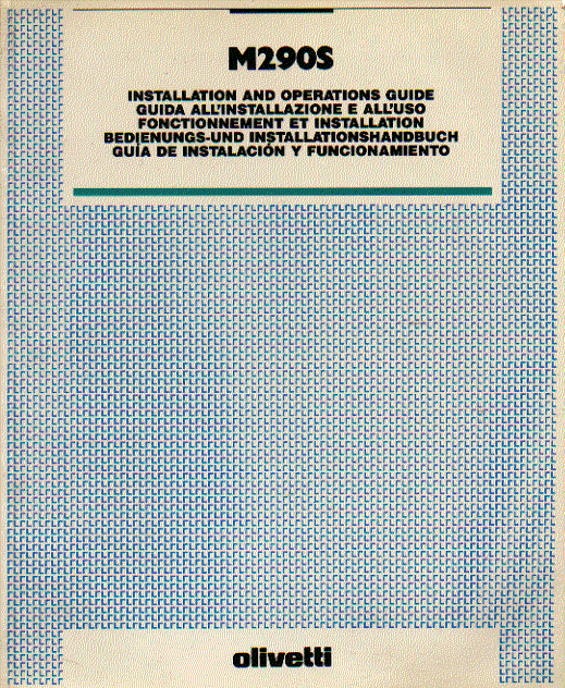 olivetti  m290s computer instruction manual users guide
