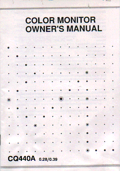 cq440a monitor  instruction manual