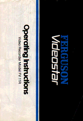 ferguson videostar fv11r  video  recorder    instruction manual users guide