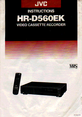jvc hrd560ek video  recorder    instruction manual users guide