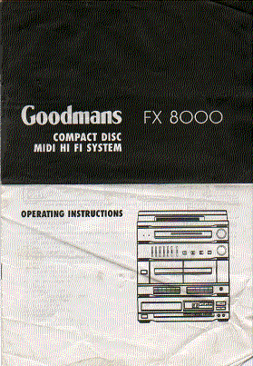 goodmans fx8000 hi fi  system  user guide