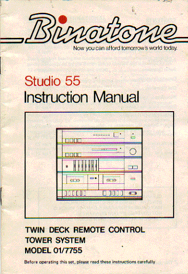 binatone studio 55 hi fi  system  user guide