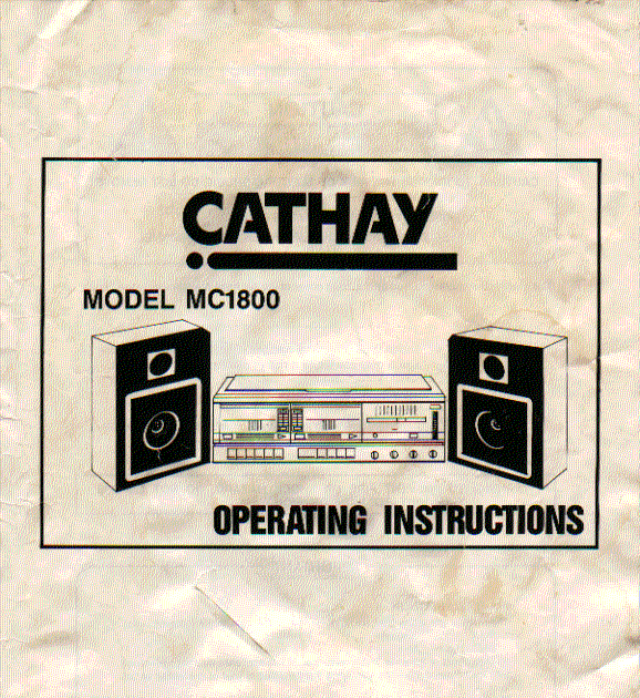 cathay mc1800  hi fi  system  user guide