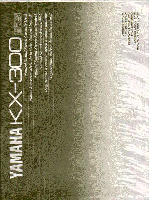 yamaha kx300  cassette deck  user guide