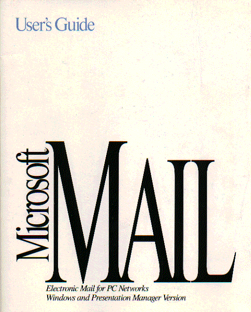 microsoft mail version  3.0 instruction manual users guide