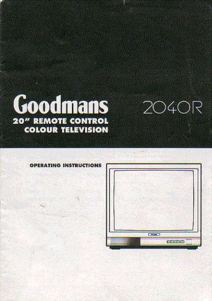 goodmans 2040r veido recorder    instruction manual users guide