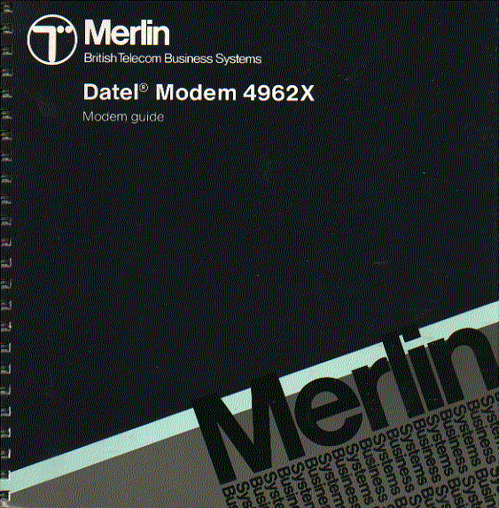 merlin british telecoms business systerms datel modem 4962x   modems instruction manual