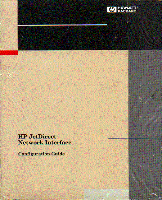 hp jetdirectnetwork interface instruction book cover    user manual