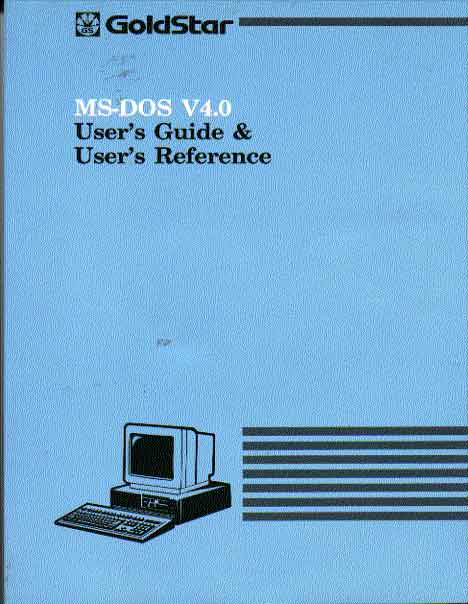 msdos 4.0  instruction book cover    user manual