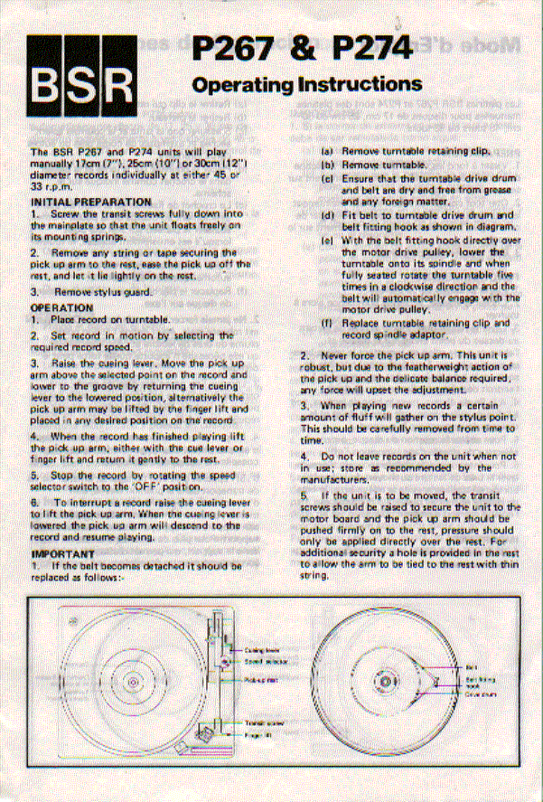 boots s100k  stereo turntable  user guide